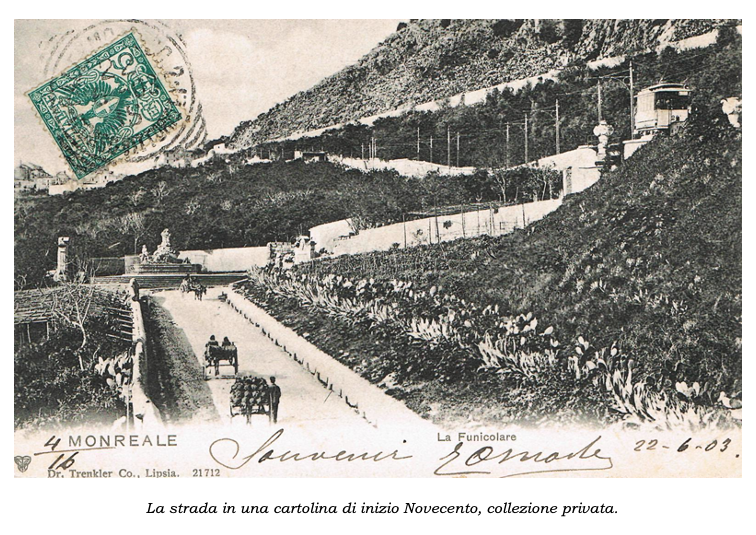 la strada panoramica in una vecchia cartolina